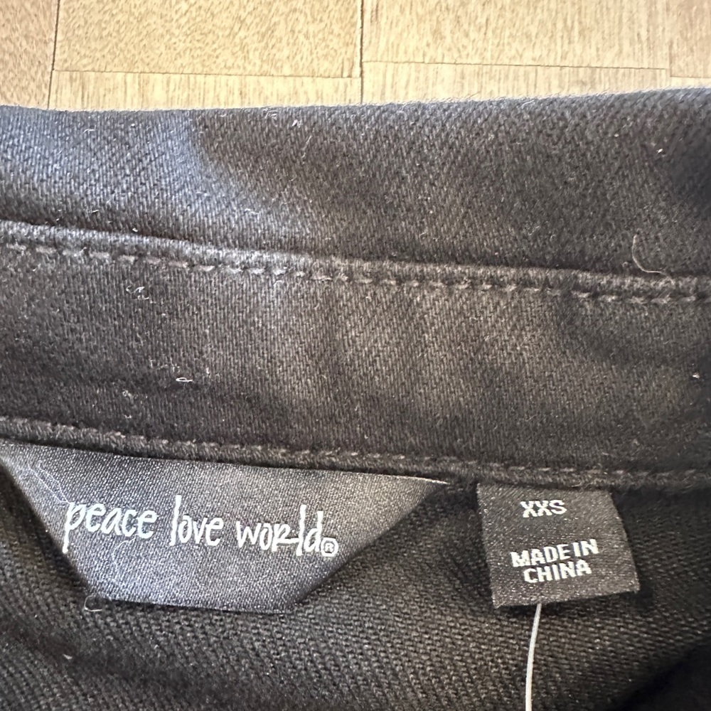 Peace Love World Black Denim Long Jacket - Picture 5 of 9
